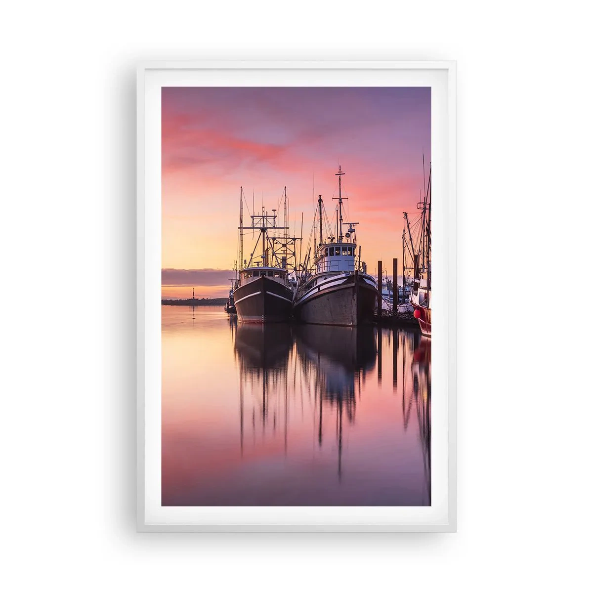 Poster în ramă albă - Înainte de o zi plină - 61x91 cm