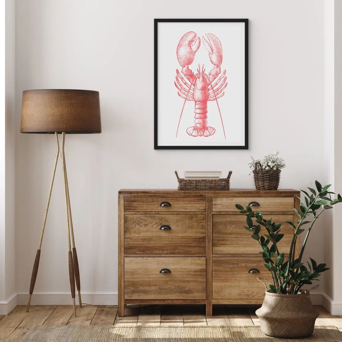 Poster în ramă neagră - Homar demn de Homer - 61x91 cm