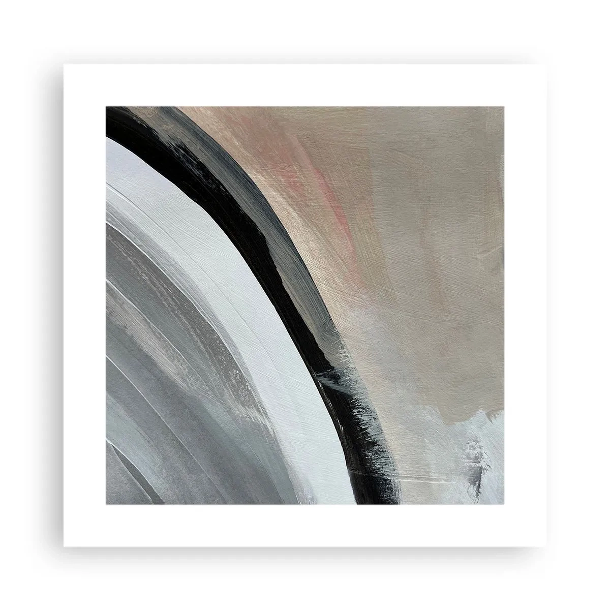 Poster - Compoziție: arc de negru și gri - 40x40 cm