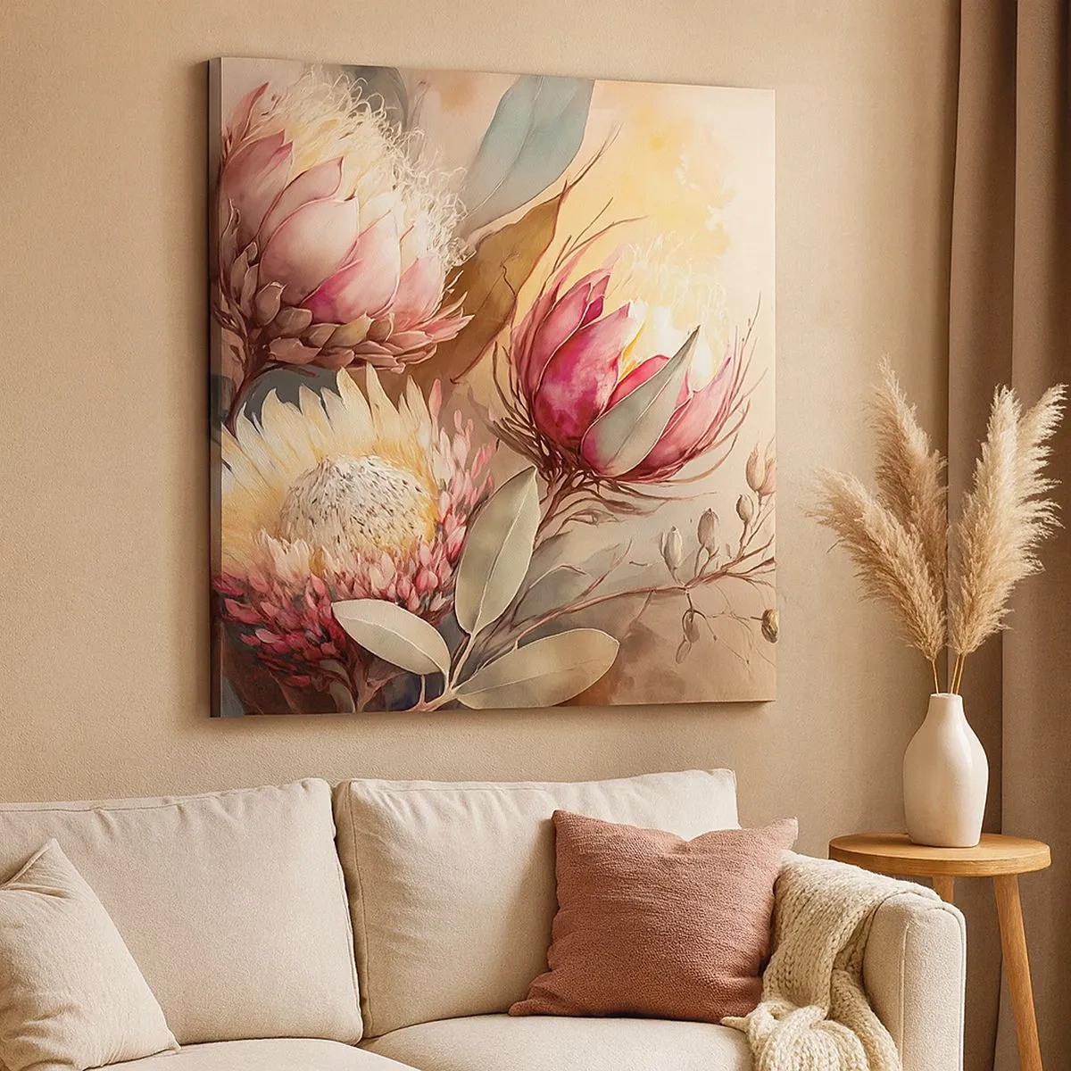 Tablou pe pânză - Profil și en face - 30x30 cm