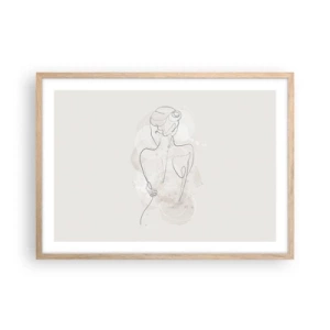 Poster în ramă de stejar deschis - Ca un instrument sensibil - 70x50 cm