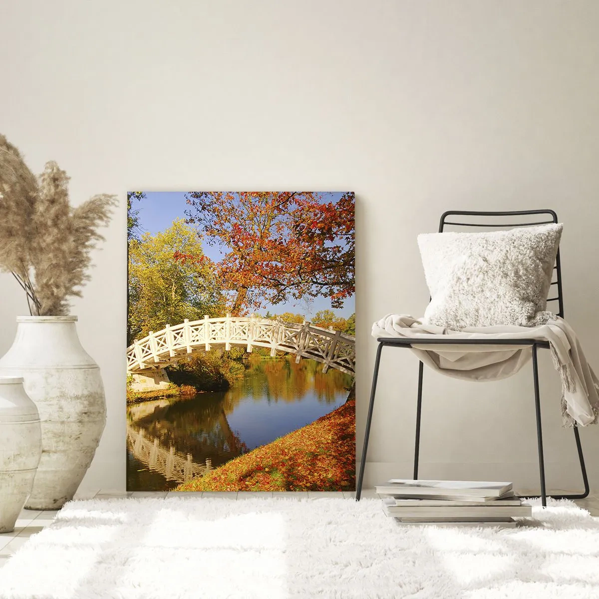 Tablou pe sticlă - Pe podul alb al suspinelor - 50x70 cm