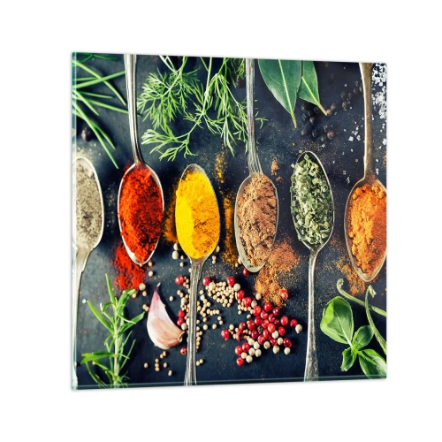 Tablou pe sticlă - Magie culinară - 30x30 cm