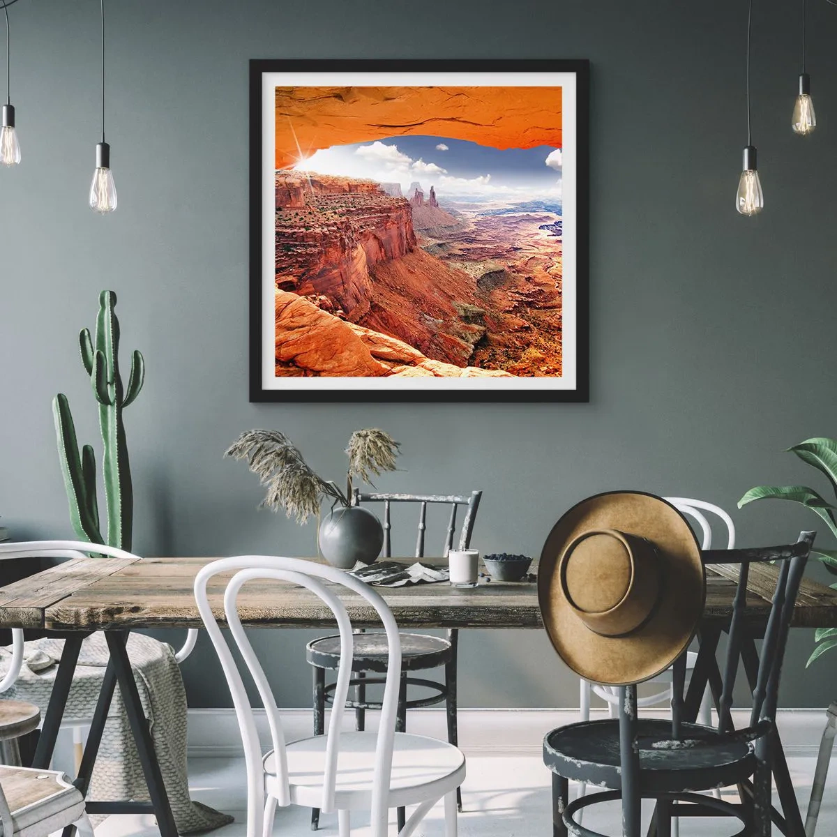 Poster în ramă neagră - Sculptat de natura însăși - 60x60 cm