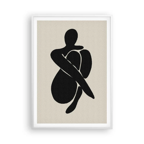 Poster în ramă albă - În propriile îmbrățișări - 70x100 cm