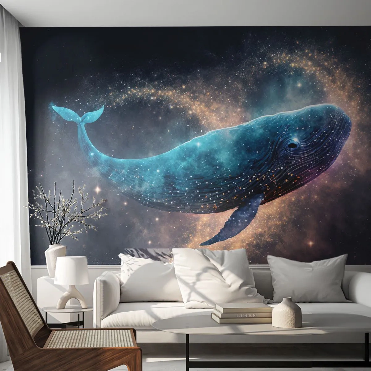 Tapet Premium Sand - Există o lume... - Balenă, Magie, Fantastic - 450x315 cm