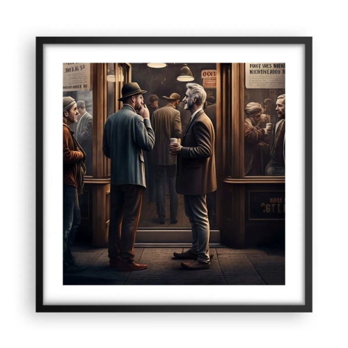 Poster în ramă neagră - Cel mai bun moment al zilei - 50x50 cm