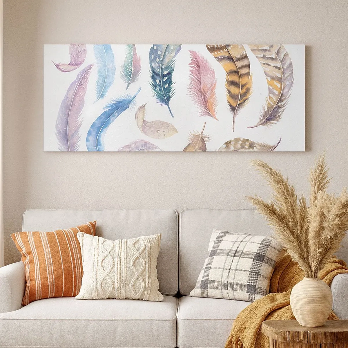 Tablou pe pânză - Ușoare și colorate - 100x40 cm