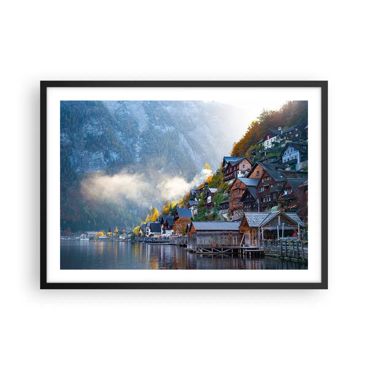 Poster în ramă neagră - Atmosferă alpină - 70x50 cm