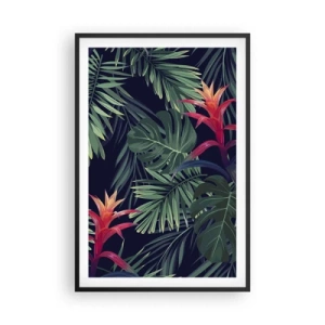Poster în ramă neagră - Flacăra verde - 61x91 cm