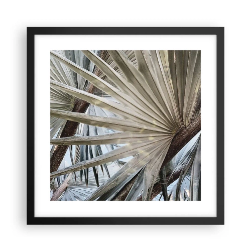 Poster în ramă neagră - Evantaie din tropice - 40x40 cm