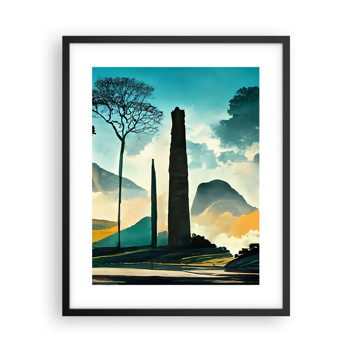 Poster în ramă neagră - Din ce în ce mai sus - 40x50 cm