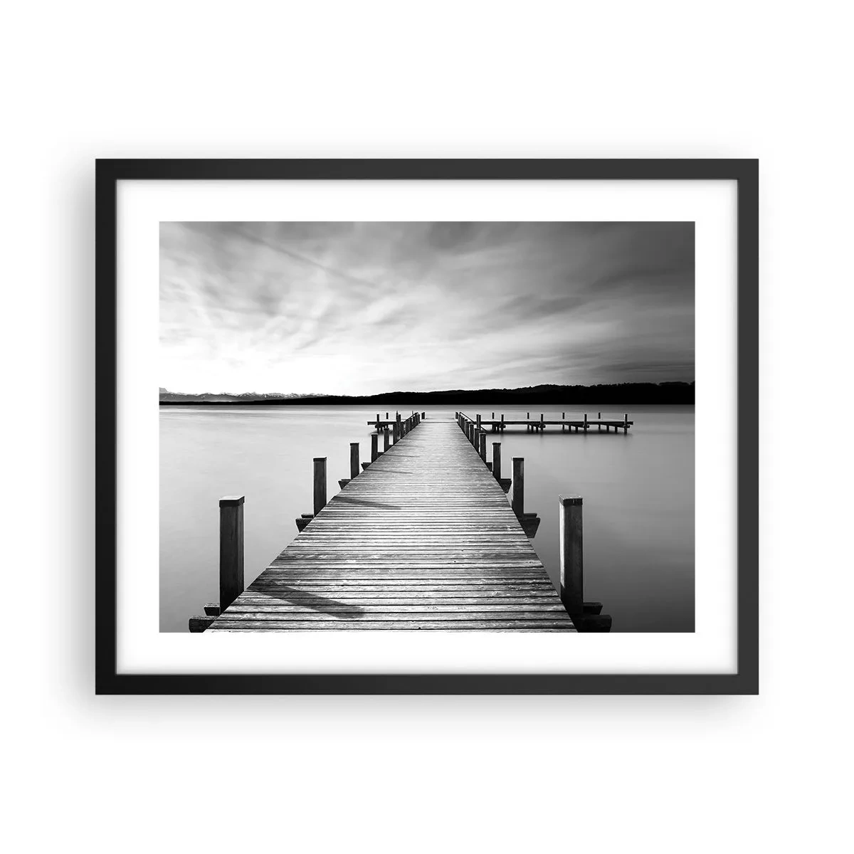 Poster în ramă neagră - La adăpostul apei - pace - 50x40 cm