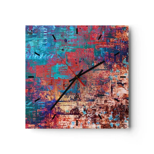 Ceas de perete - Ceas pe sticlă - Memorie și uitare - 30x30 cm