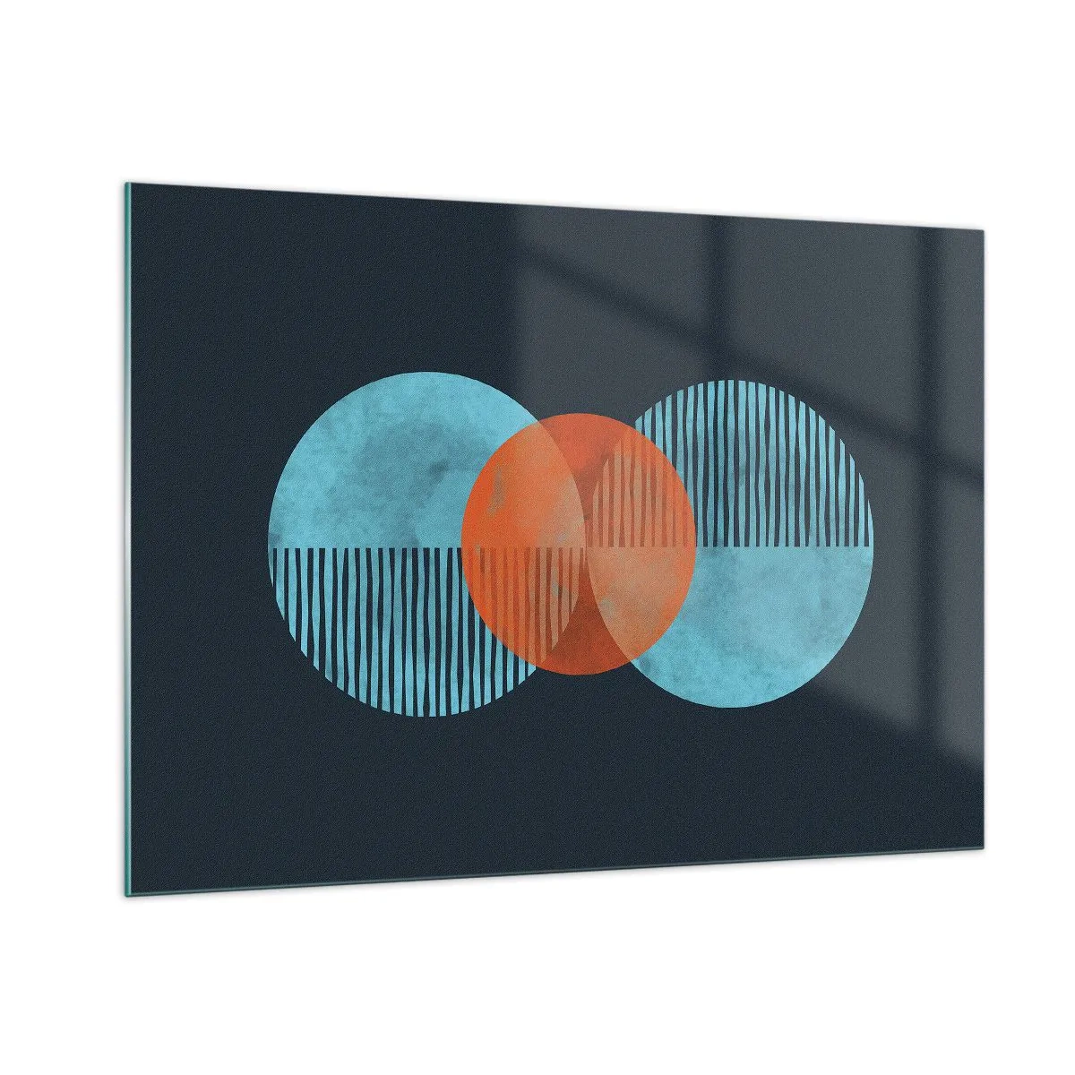 Tablou pe sticlă - Compoziție simetrică - 100x70 cm