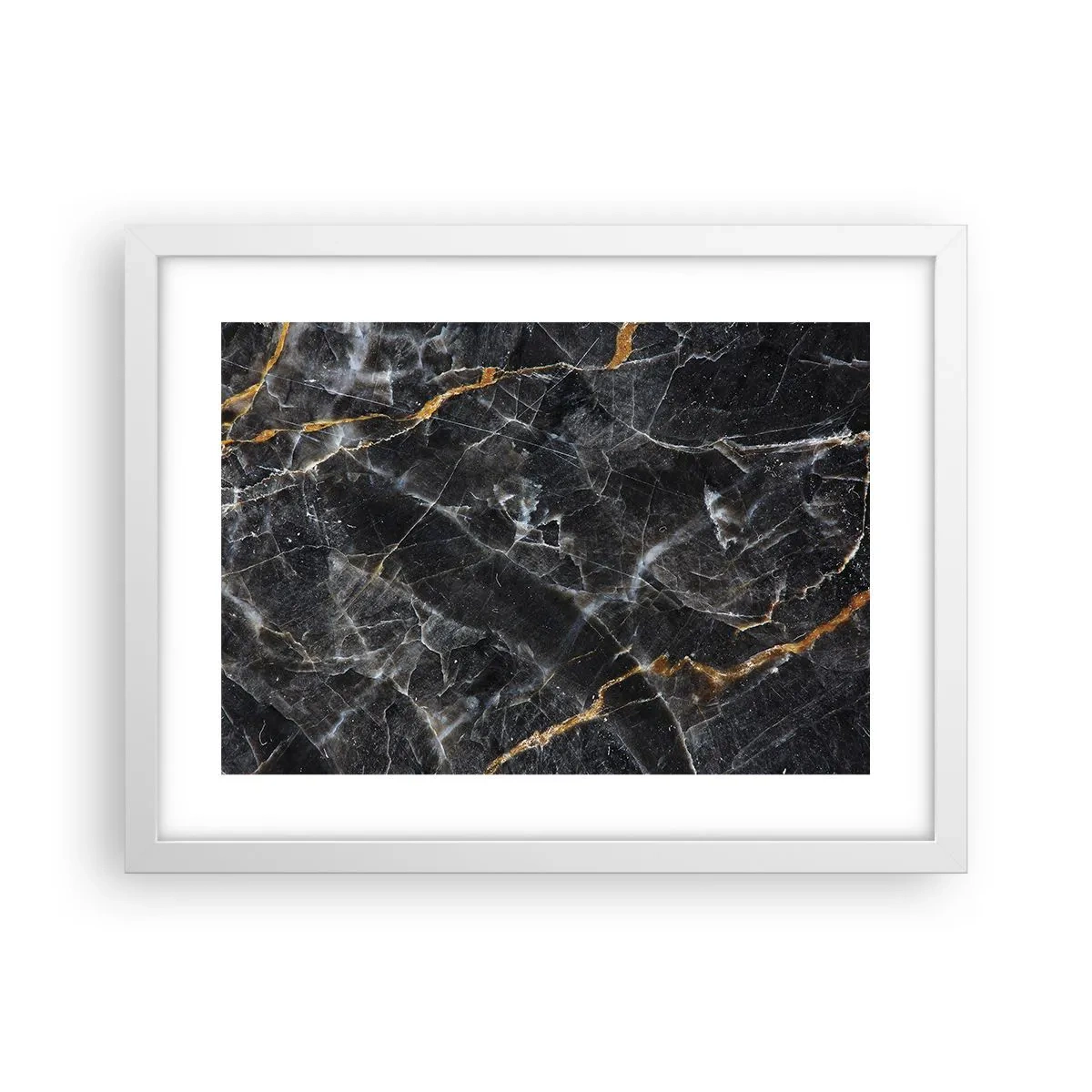 Poster în ramă albă - Viața interioară a unei pietre - 40x30 cm