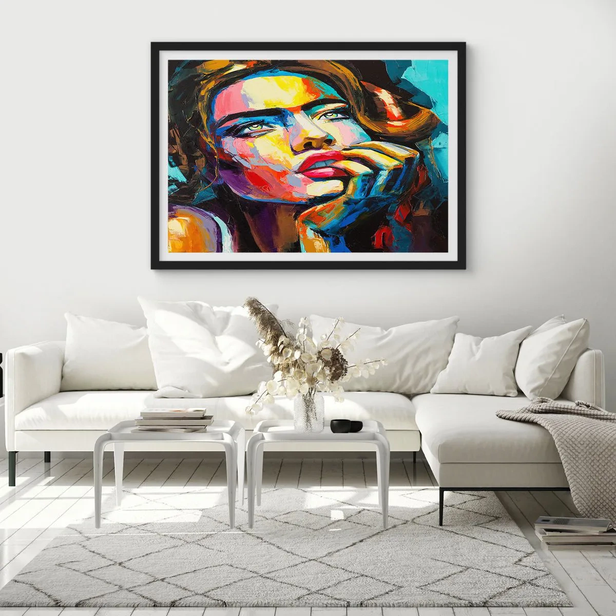 Poster în ramă neagră - Visele ca niște păsări se înalță pe cer - 100x70 cm