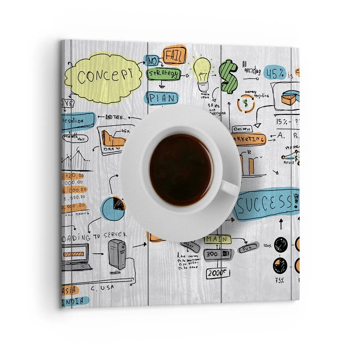 Tablou pe pânză - Timp pentru o pauză - 60x60 cm