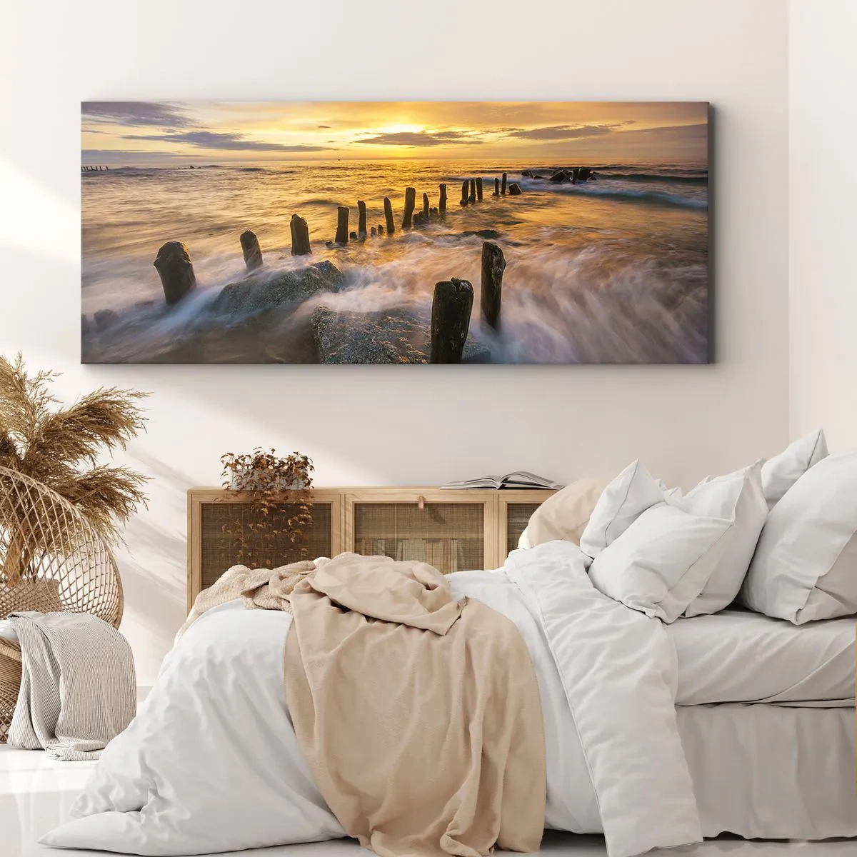 Tablou pe pânză - Frumusețe brută a mării - 100x40 cm