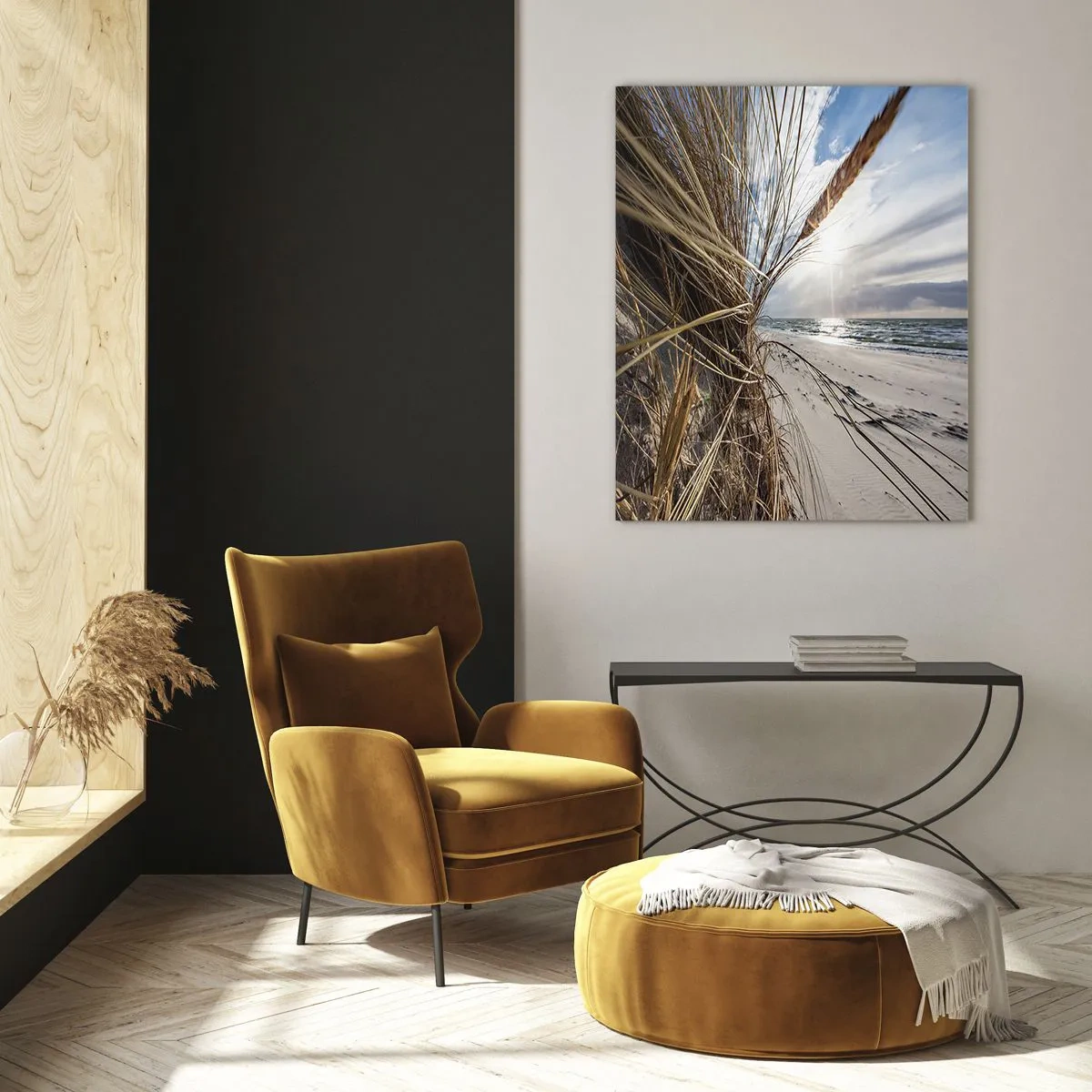 Tablou pe sticlă - O întâlnire a elementelor - 50x70 cm