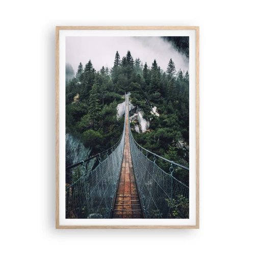 Poster în ramă de stejar deschis - Numai pentru vulturi - 70x100 cm