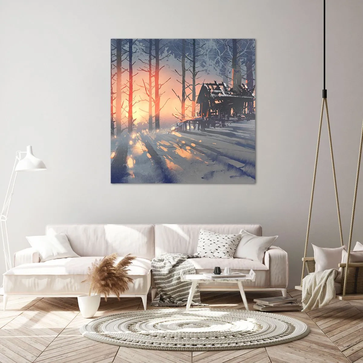 Tablou pe pânză - Doar soarele se strecoară - 60x60 cm