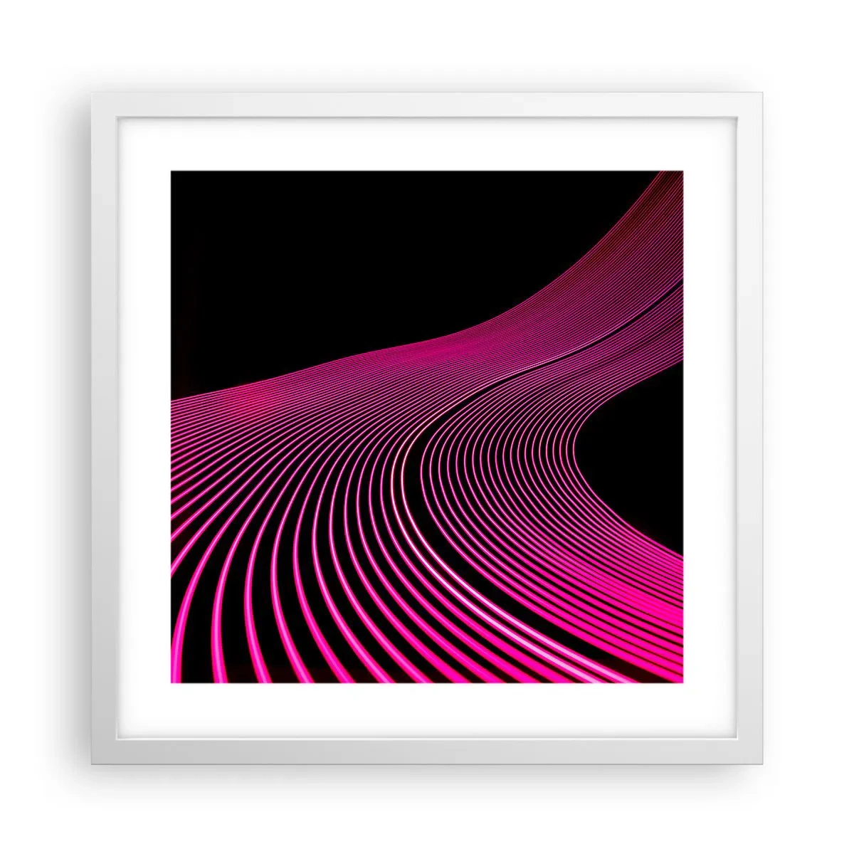Poster în ramă albă - Bulevardul de lumină - 40x40 cm