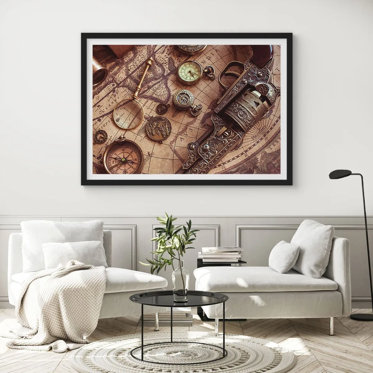 Poster în ramă neagră - Sugestii de aventură - 91x61 cm