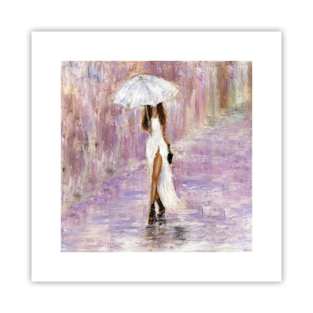 Poster - În ploaia de liliac - 30x30 cm