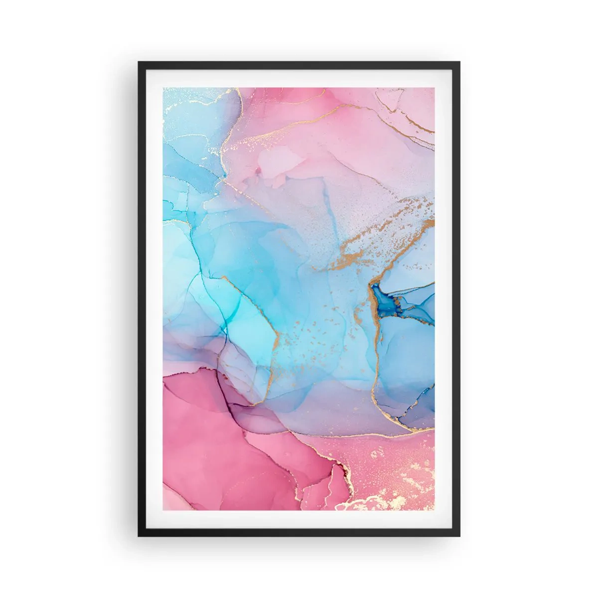 Poster în ramă neagră - Întâlnire și întrepătrundere - 61x91 cm