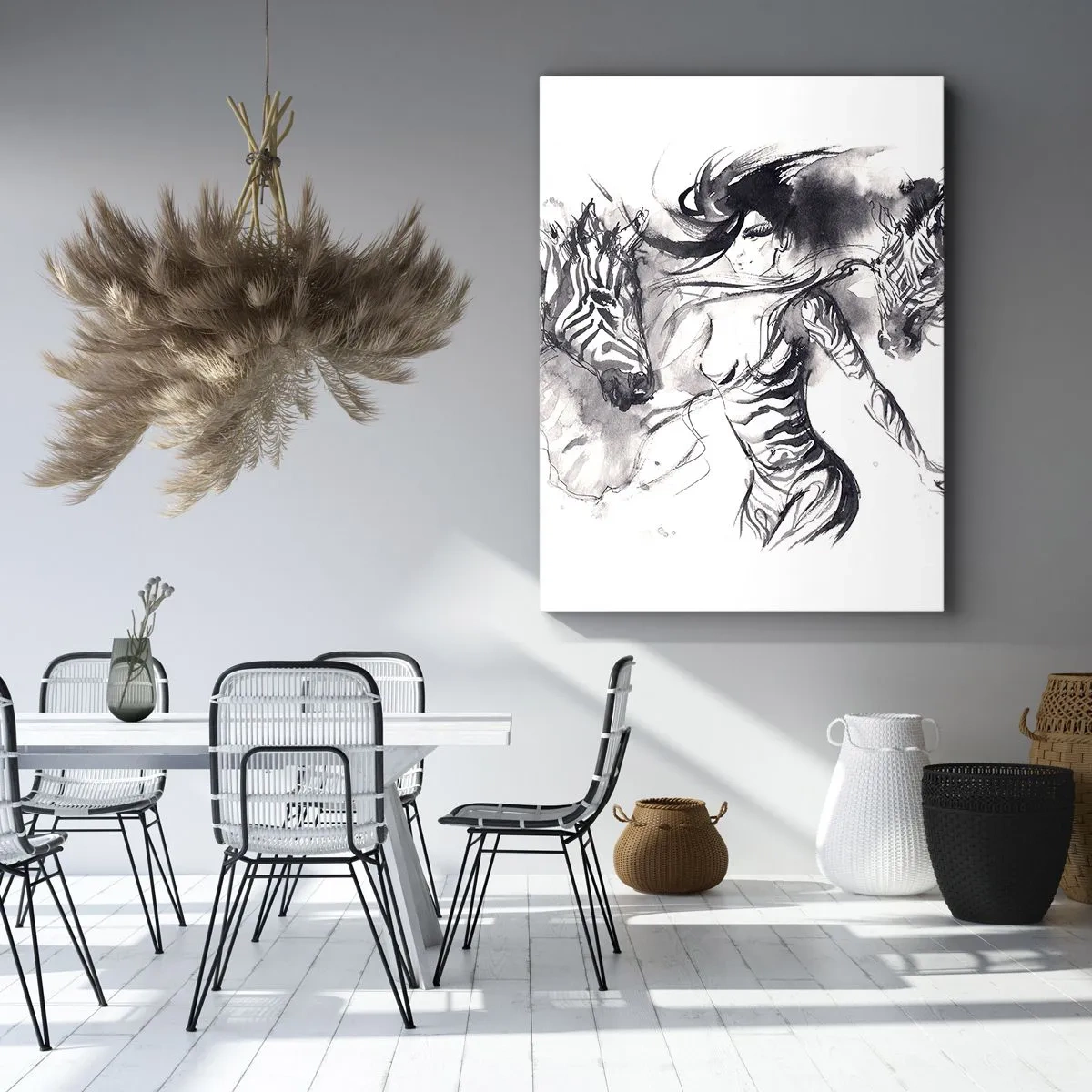 Tablou pe pânză - Dansând cu zebrele - 50x70 cm