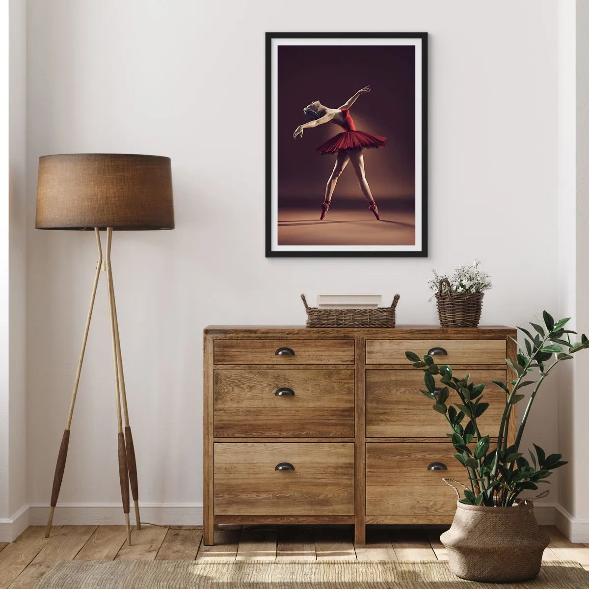 Poster în ramă neagră - Prima balerină - 61x91 cm