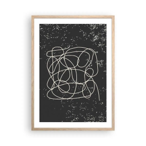 Poster în ramă de stejar deschis - Gânduri rătăcitoare - 50x70 cm