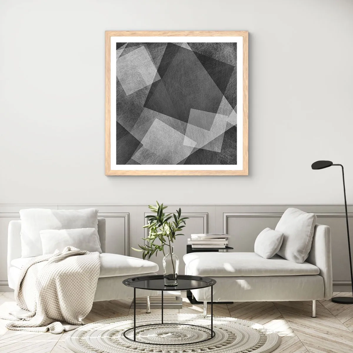 Poster în ramă de stejar deschis - Un simbol etern al permanenței și al ordinii - 50x50 cm