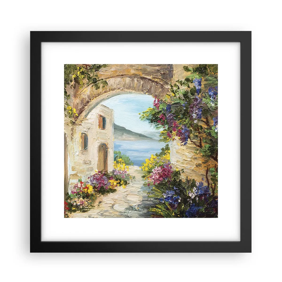 Poster în ramă neagră - Farmecul peisajului de coastă - 30x30 cm