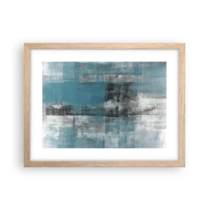 Poster în ramă de stejar deschis - Apă și aer - 40x30 cm