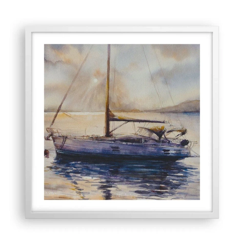 Poster în ramă albă - O seară în golf - 50x50 cm