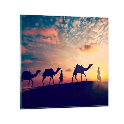 Tablou pe sticlă - Spiritul misterios al Orientului - 40x40 cm