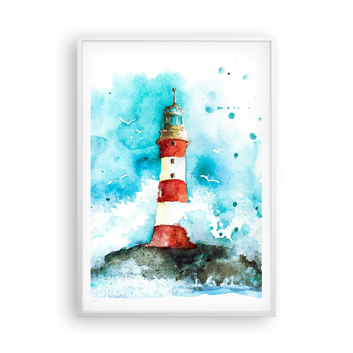 Poster în ramă albă - Unitatea forțelor naturii - 70x100 cm