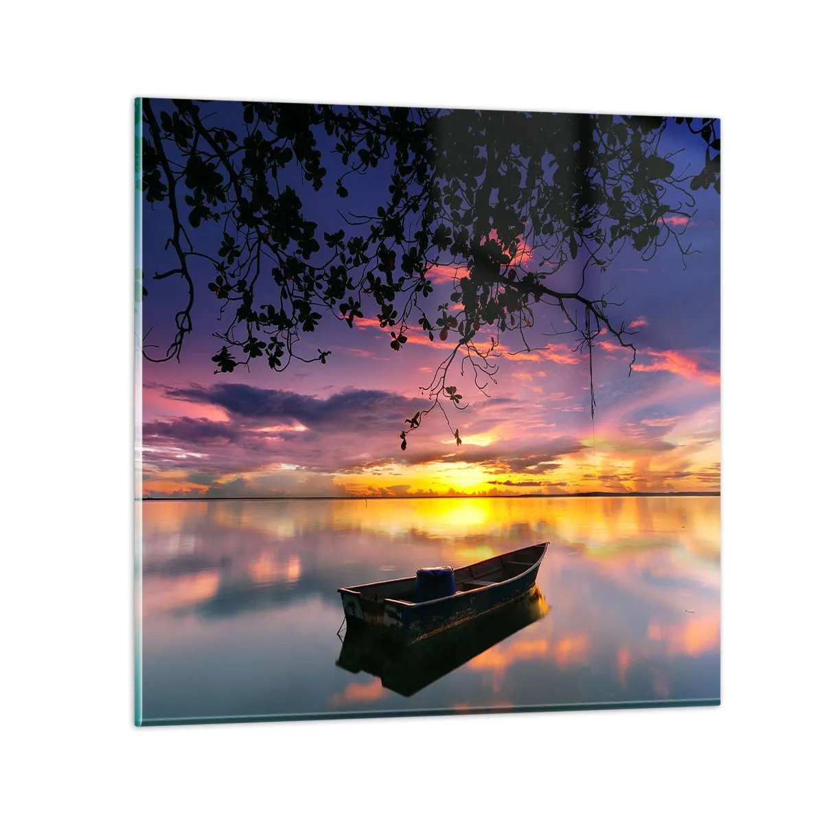 Tablou pe sticlă - "Pari să plutești în mijlocul cerului...” - 70x70 cm