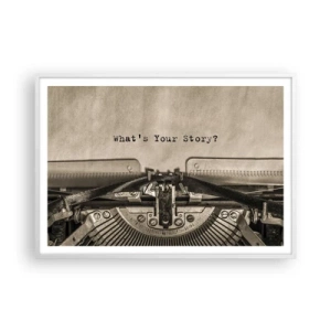 Poster în ramă albă - Spune-mi - 100x70 cm