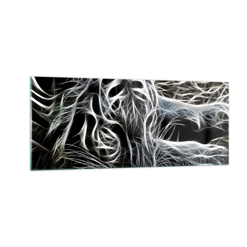 Tablou pe sticlă - Un studiu al lejerității felinelor - 100x40 cm