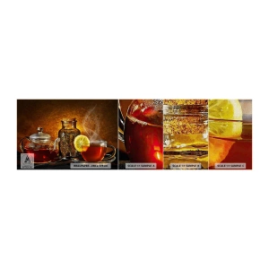 Mostră tapet Premium Canvas - În stilul maeștrilor olandezi - Gastronomie, Ceai, Ceaşcă de ceai - 100x30 cm