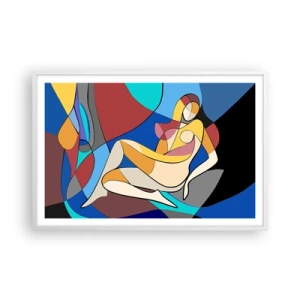 Poster în ramă albă - Nudul cubist - 91x61 cm