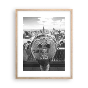 Poster în ramă de stejar deschis - Orașul de deasupra orașelor - 40x50 cm