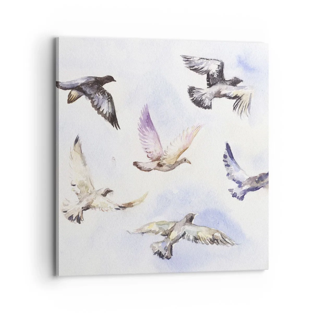 Tablou pe pânză - Libertatea în gri și albastru - 70x70 cm