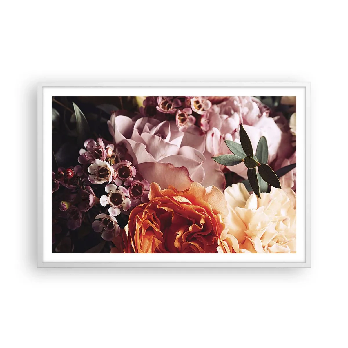 Poster în ramă albă - Înghesuite în frumusețe - 91x61 cm