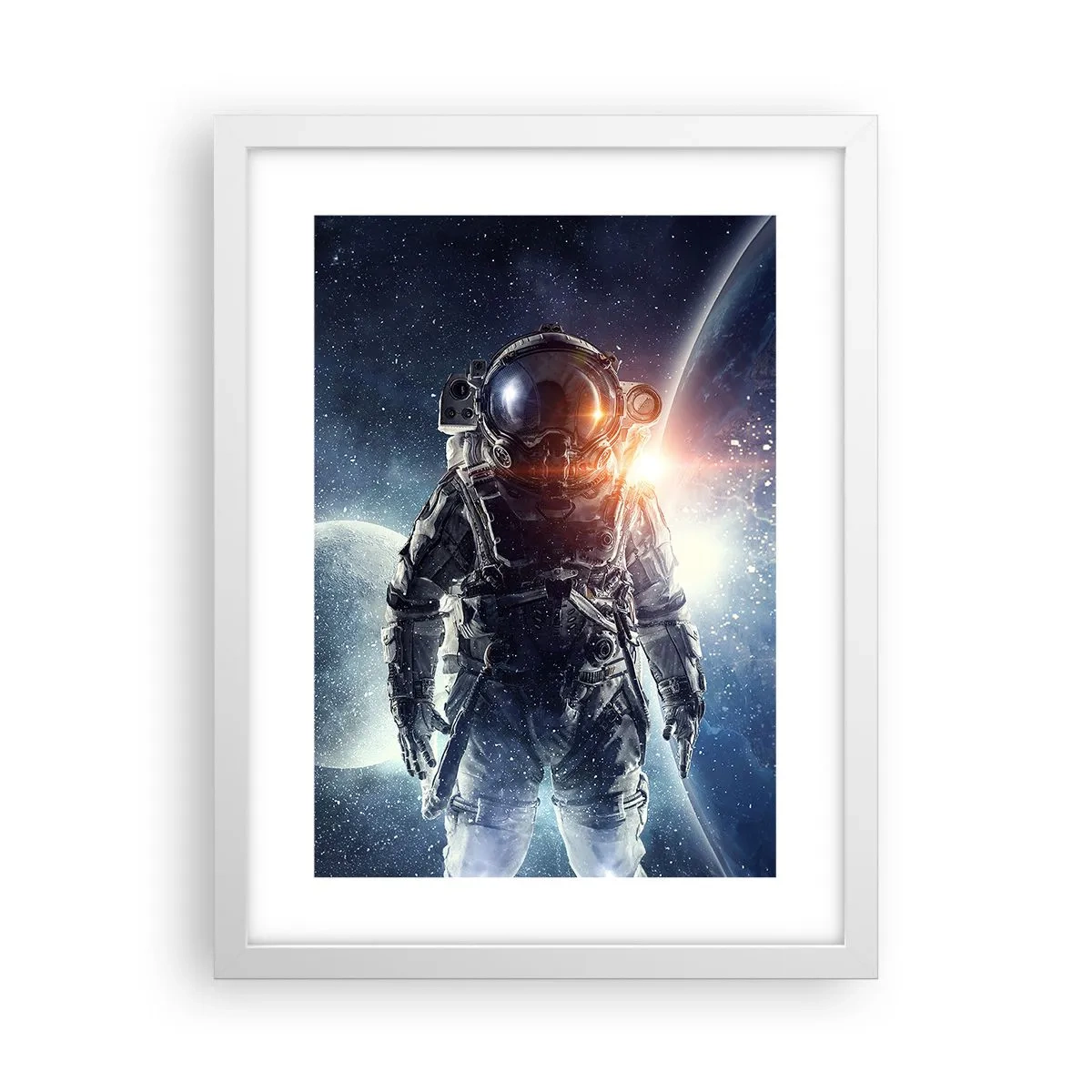 Poster în ramă albă - Aventură spațială - 30x40 cm