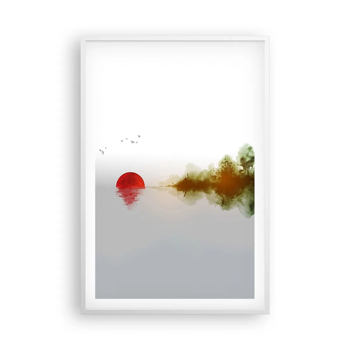 Poster în ramă albă - Promisiune de liniște - 61x91 cm