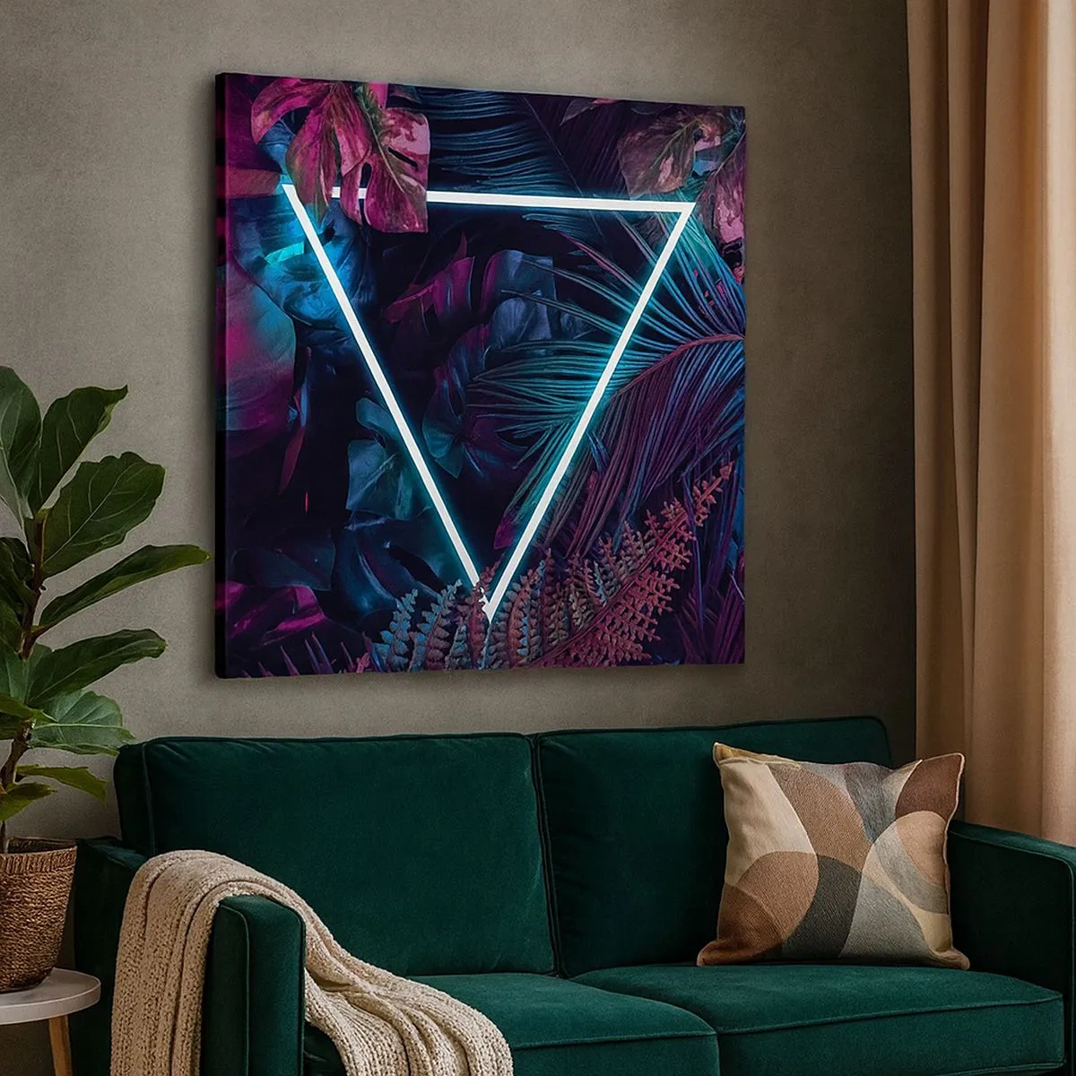 Tablou pe pânză - Grădină în stil disco - 30x30 cm